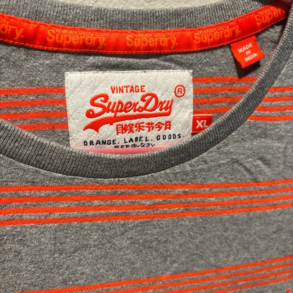 Superdry Vintage Men's Shirt in Gray and Orange